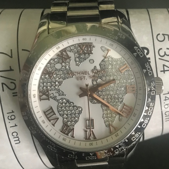 Michael Kors Silver Tone Ladies Layton Chronograph Stainless Steel Watch MK5958 - Picture 1 of 15